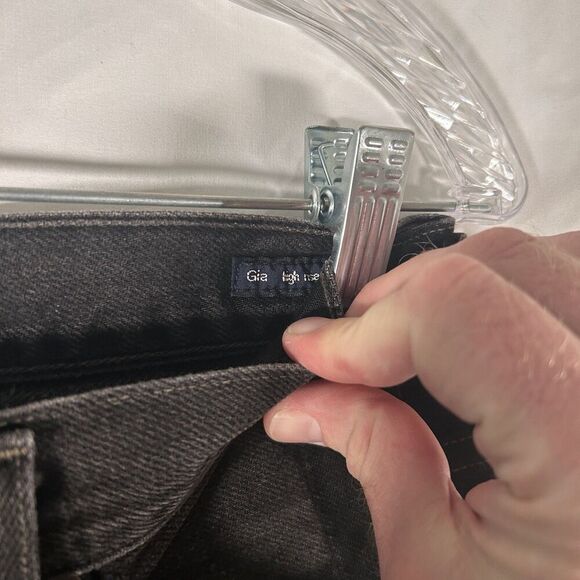 Citizens of Humanity Jeans Women's 27 Black Grey Button Fly High Rise Gia Ankle - Picture 7 of 13